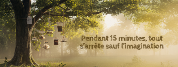 Pendant 15 minutes, tout s’arrête sauf l’imagination !